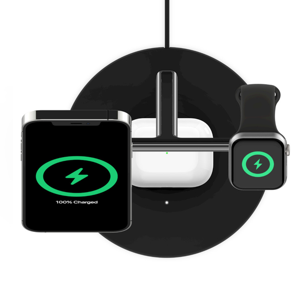 BOOST CHARGE PRO MagSafe 3-in-1 Wireless Charger, Black