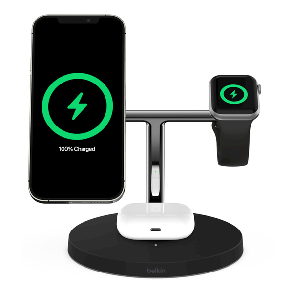 BOOST CHARGE PRO MagSafe 3-in-1 Wireless Charger, Black