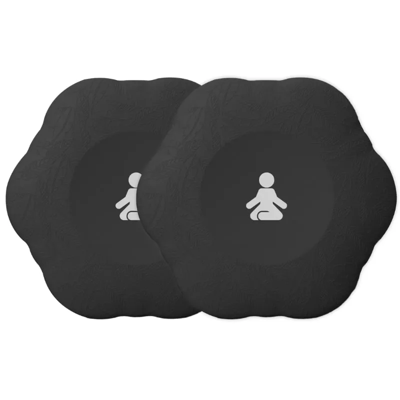 FITPADDY YGPAD01BK yoga kn&auml;- och armb&aring;gsst&ouml;dkuddar, svart, polyuretan, 2-pack