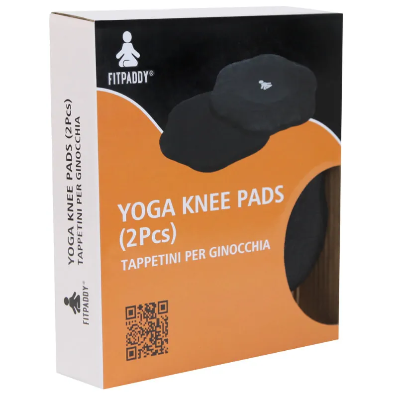 FITPADDY YGPAD01BK yoga kn&auml;- och armb&aring;gsst&ouml;dkuddar, svart, polyuretan, 2-pack
