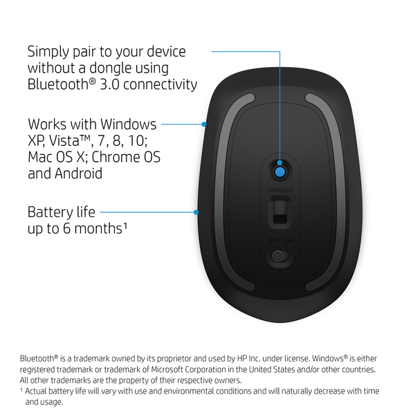 HP Z5000 Wireless - tr&aring;dl&ouml;s mus, Silver