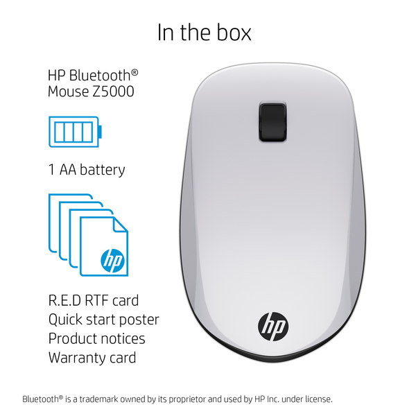 HP Z5000 Wireless - tr&aring;dl&ouml;s mus, Silver