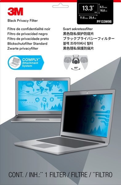 3M Privacy Filter 13.3&quot; 16:9 COMPLY