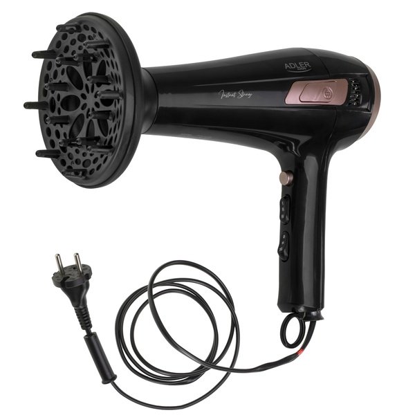 Adler AD 2283 2400 W -hiustenkuivaaja, musta