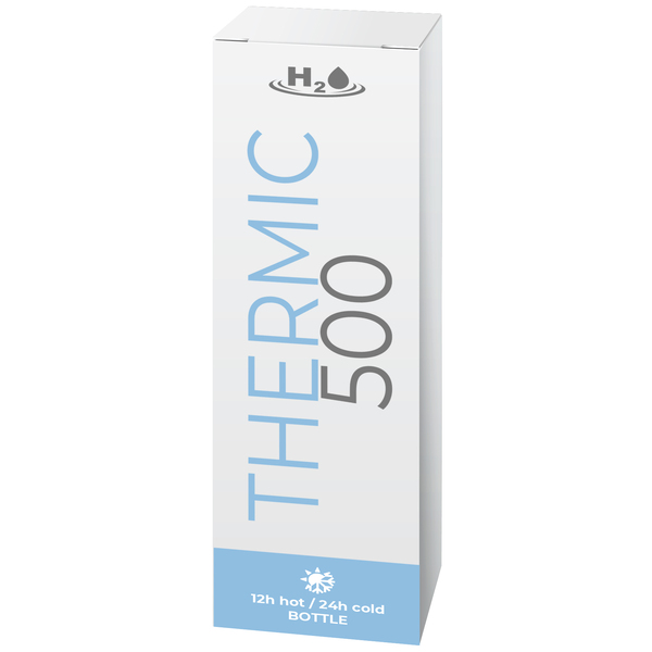 H2O-pullo, 500 ml, hopea