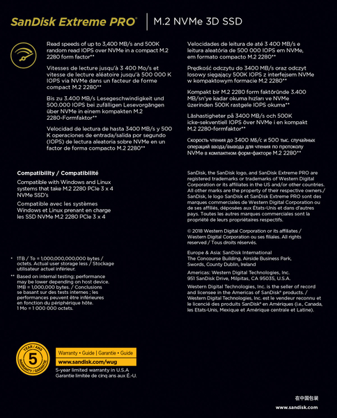 SanDisk Extreme PRO M.2 1TB SSD