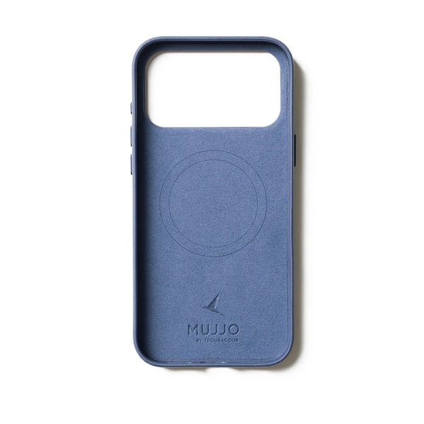 Mujjo Leather Case fodral f&ouml;r iPhone 17 Pro Max, Monaco Blue