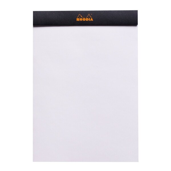 Rhodia head stapled pad black N°16 plain