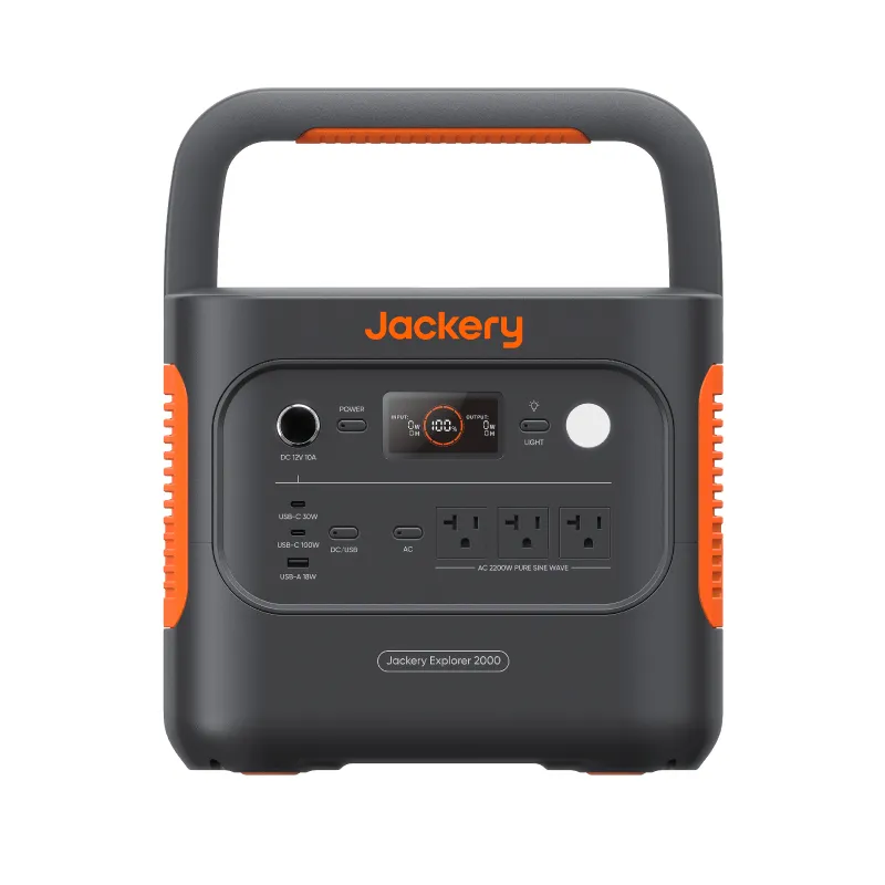 Jackery Explorer 2000 v2 b&auml;rbar kraftstation 2042 wattimmar 2200 watt svart/orange