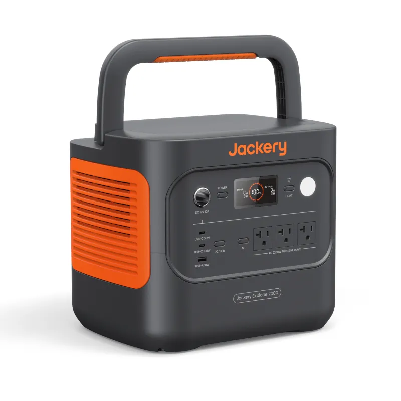 Jackery Explorer 2000 v2 b&auml;rbar kraftstation 2042 wattimmar 2200 watt svart/orange