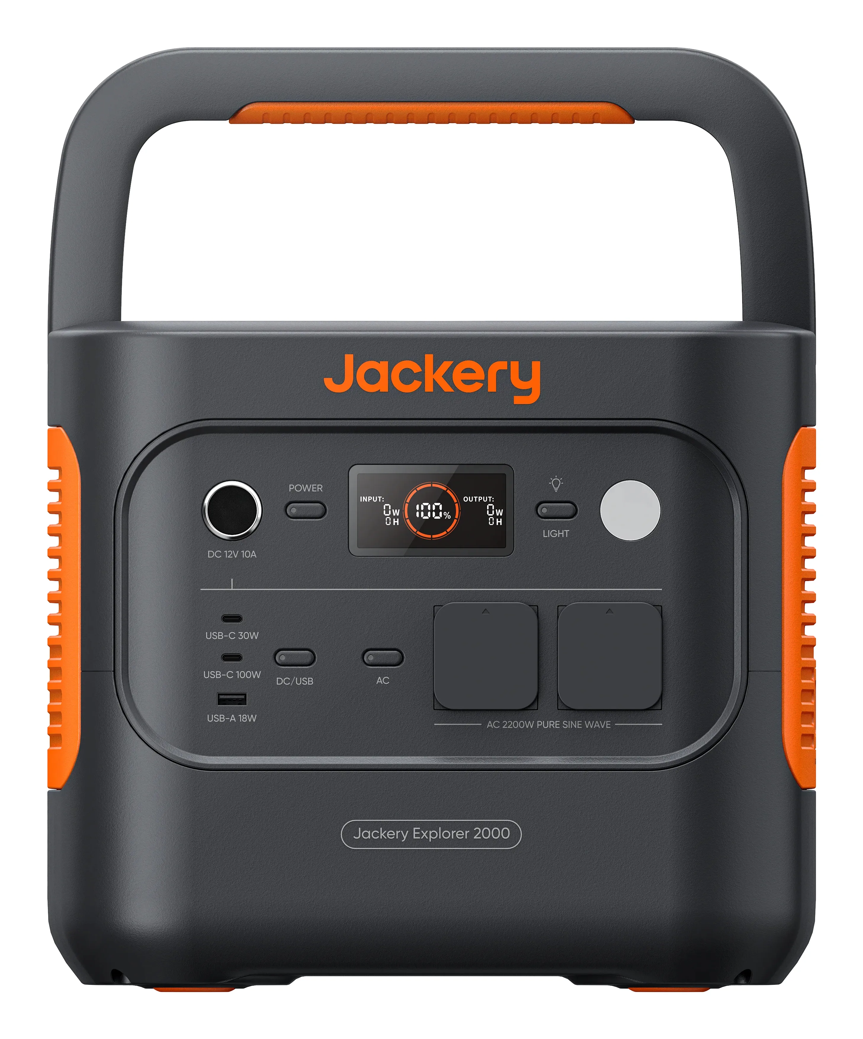 Jackery Explorer 2000 v2 b&auml;rbar kraftstation 2042 wattimmar 2200 watt svart/orange