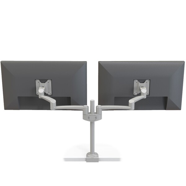 Forming Function Hold Dual Monitor Arm, for 2 monitors, up to 27", with mechanical spring, 14kg, VESA 75/100, Silver