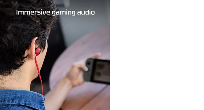 HyperX Cloud Earbuds -pelinappikuulokkeet mikrofonilla, punainen/musta