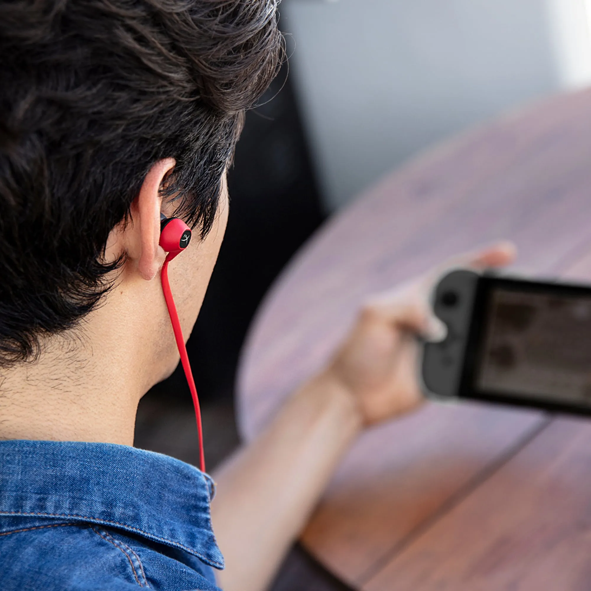 HyperX Cloud Earbuds -pelinappikuulokkeet mikrofonilla, punainen/musta