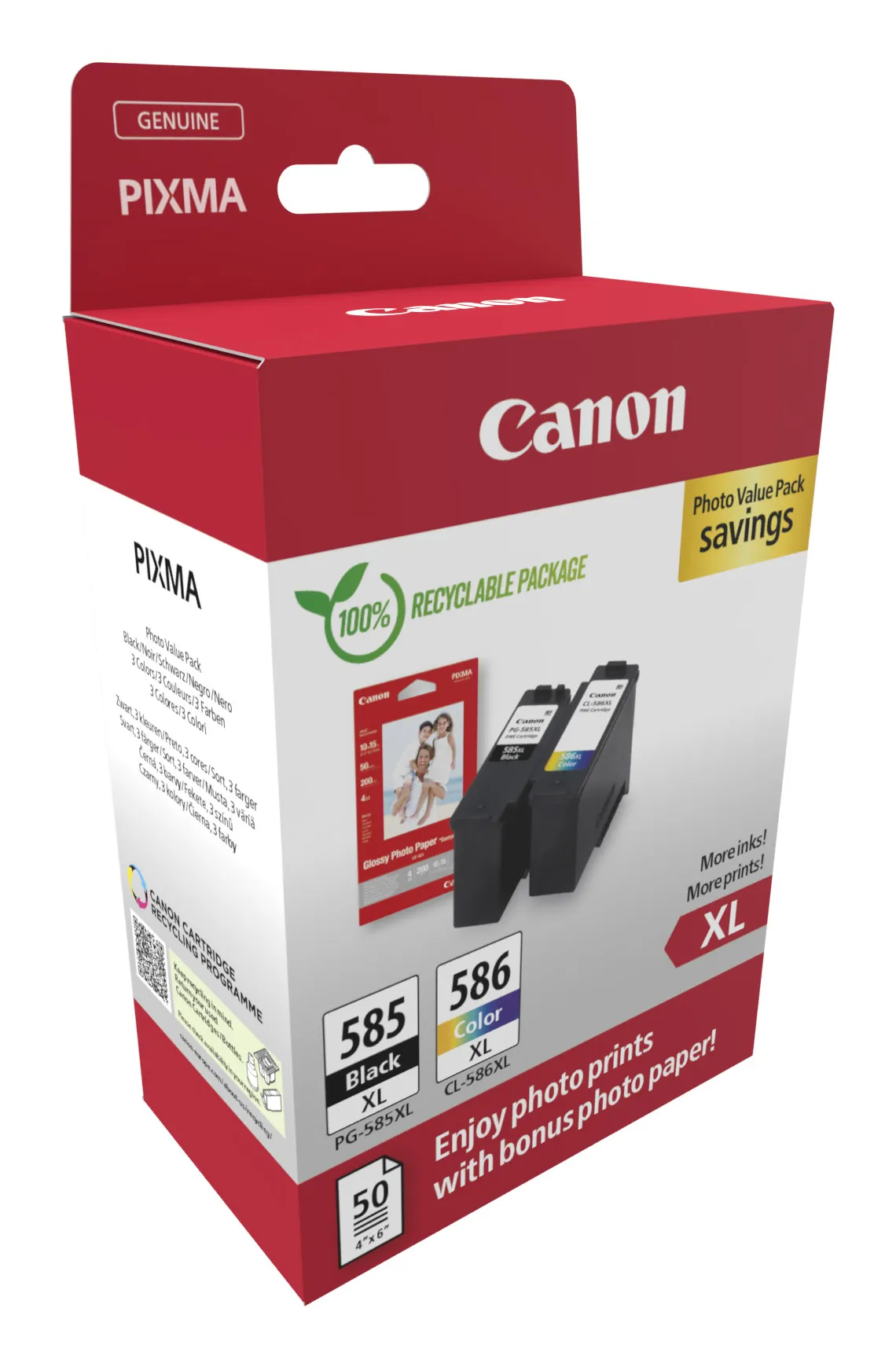 Canon PG-585XL/CL-586XL -mustekasettipakkaus, musta/v&auml;ri, 2 kpl