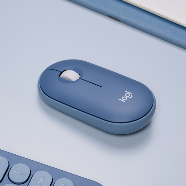 Logitech Pebble M350 Wireless Mouse - mouse, Blue
