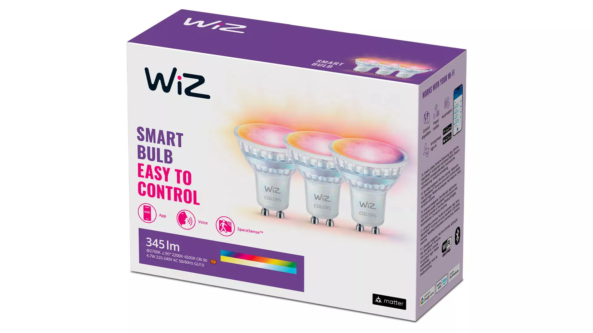 WIZ WI-FI BLE 50W GU10 922-65 RGB 3CT/6 3 KPL