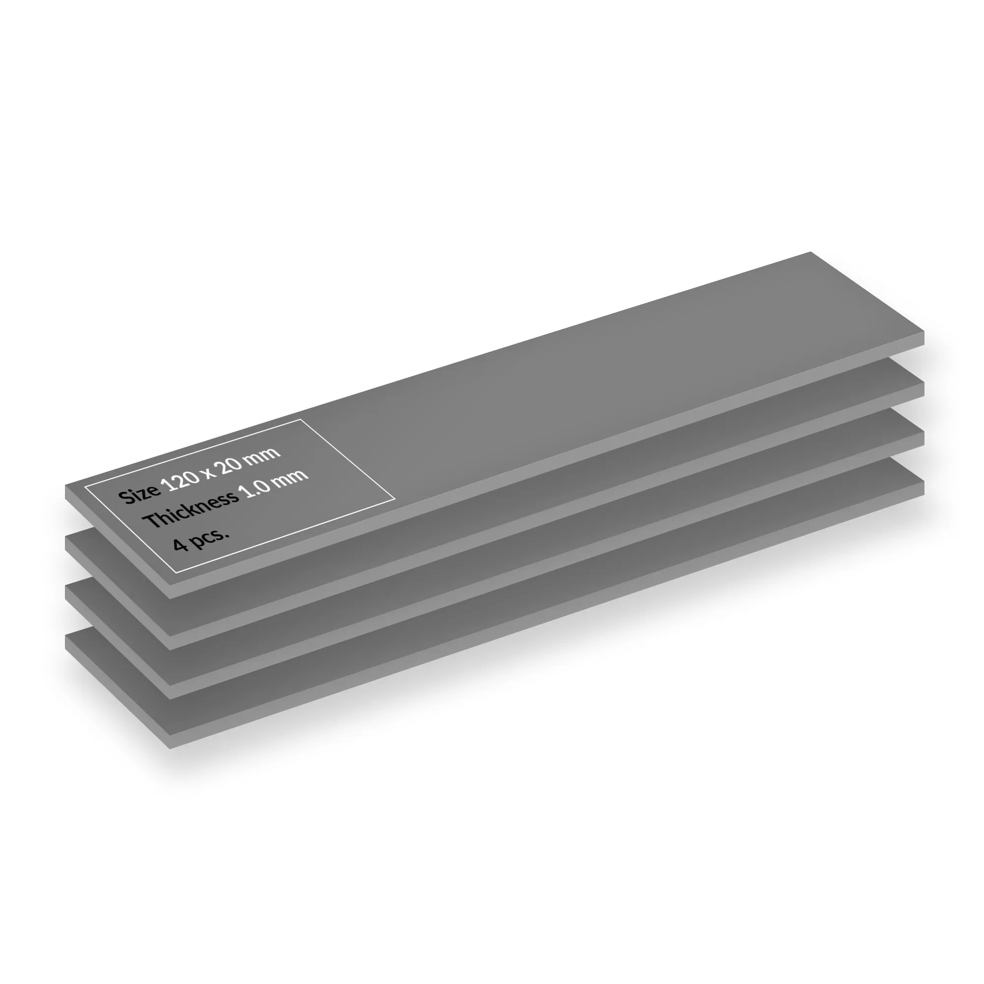 ARCTIC TP-4 120 x 20 x 1.0 mm 4-pack Thermal Pad, Grey