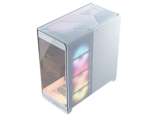 Corsair Frame 4500X RS-R ARGB Panoramic Glass - midi chassi med f&ouml;nster, Vit
