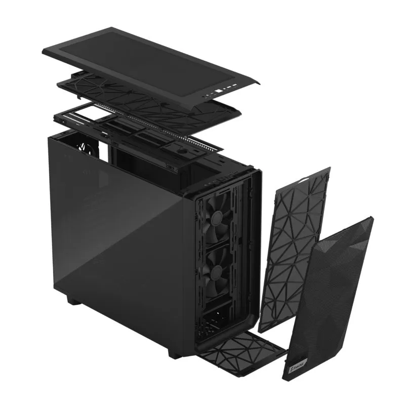 Fractal Design Meshify 2 Midi-Tower Case with dark tinted window, Black