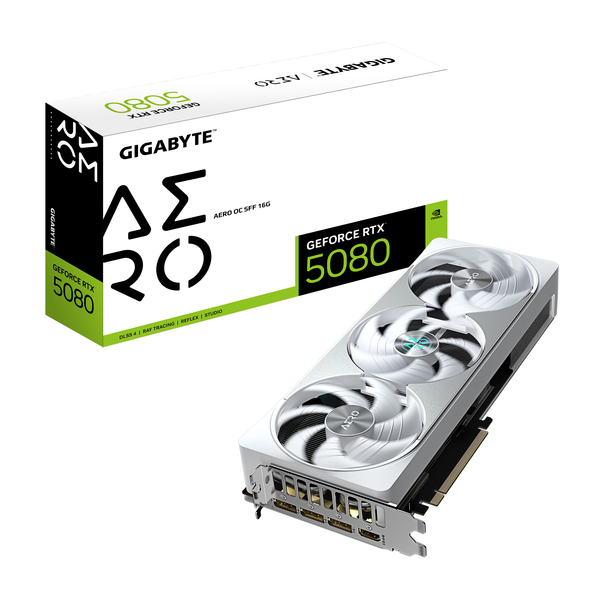 Gigabyte GeForce RTX 5080 AERO OC SFF 16 Gt -näytönohjain