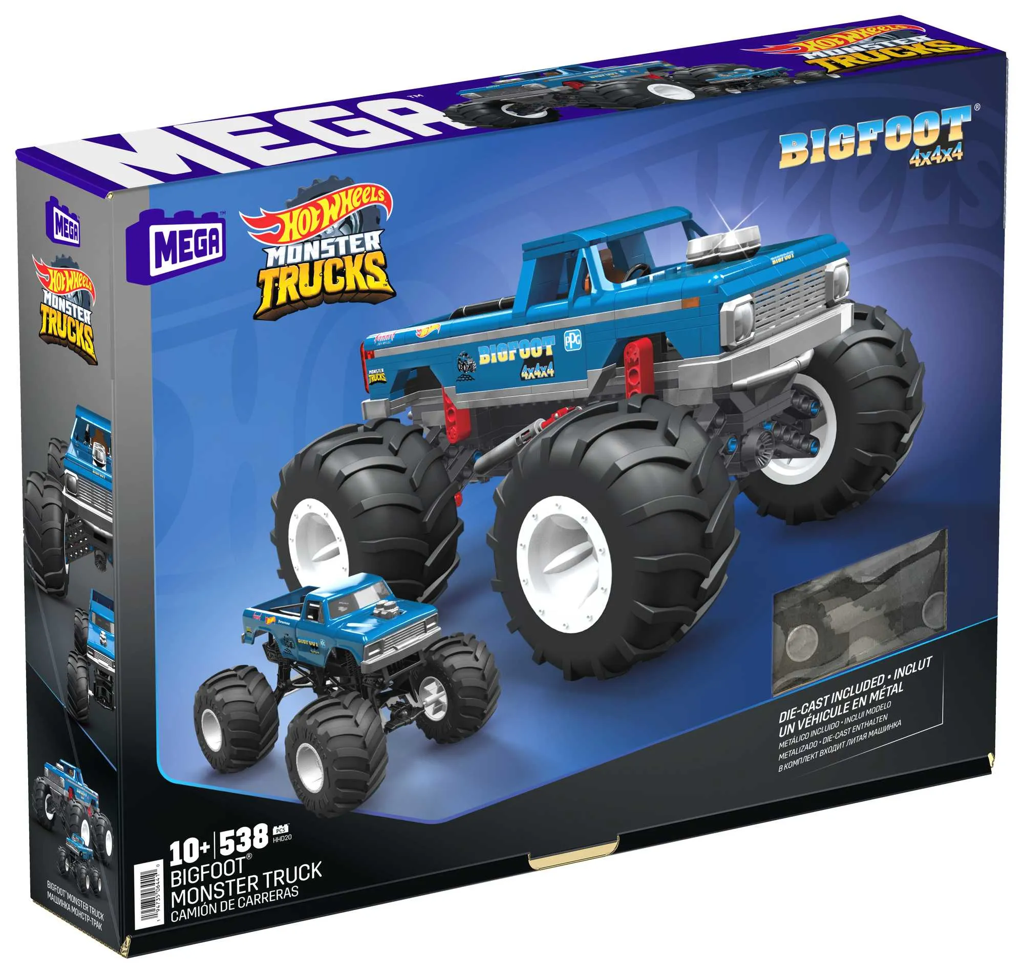 Mega Construx Hot Wheels Collector Bigfoot Monster Truck Car Construction Toy (1:18 Scale)