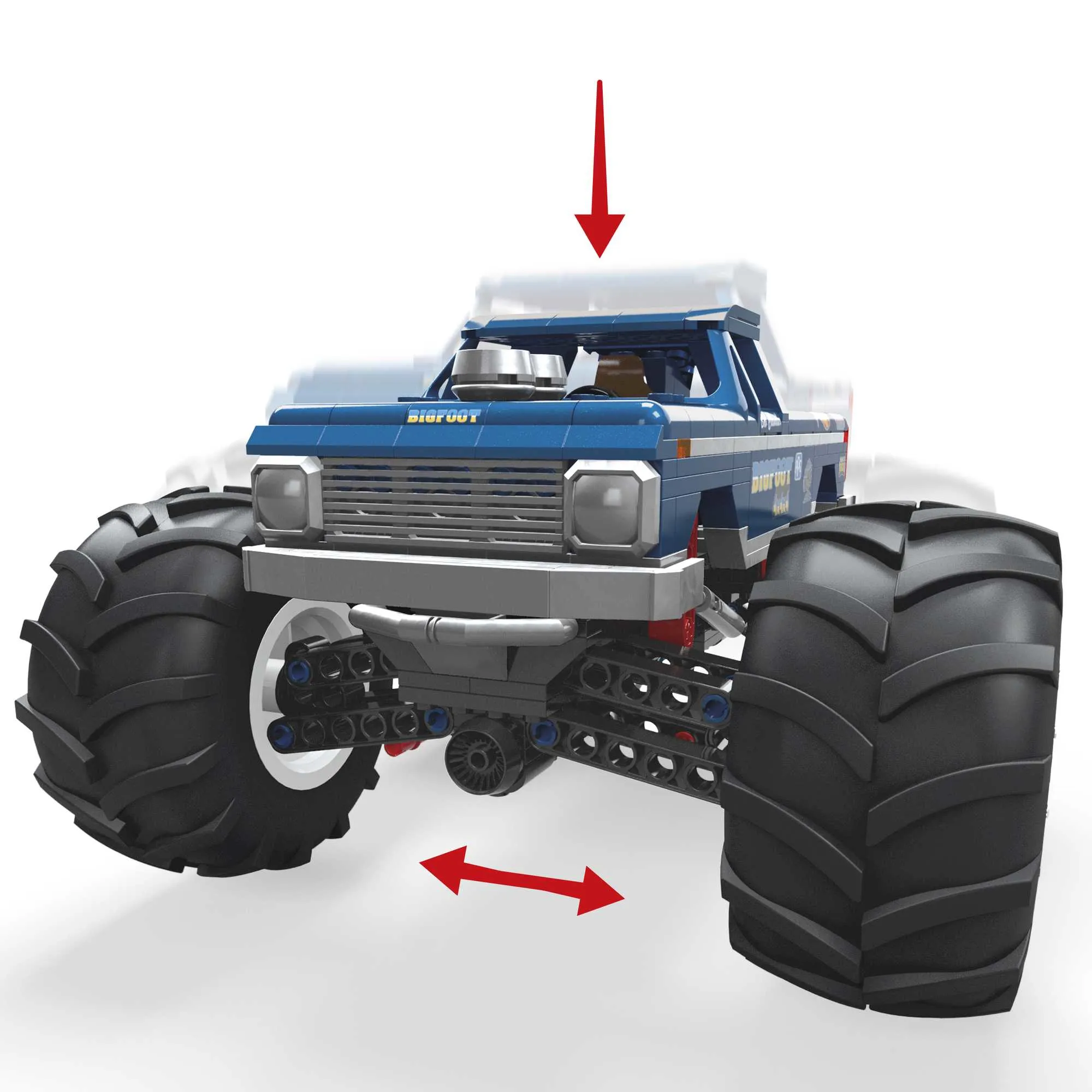 Mega Construx Hot Wheels Collector Bigfoot Monster Truck Car Construction Toy (1:18 Scale)