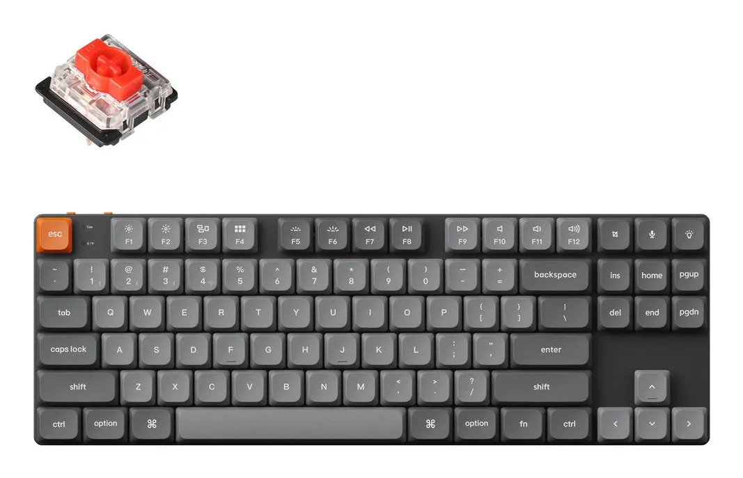 Keychron K1 MAX Hot Swap QMK/VIA Gateron Low Profile Red - wireless keyboard