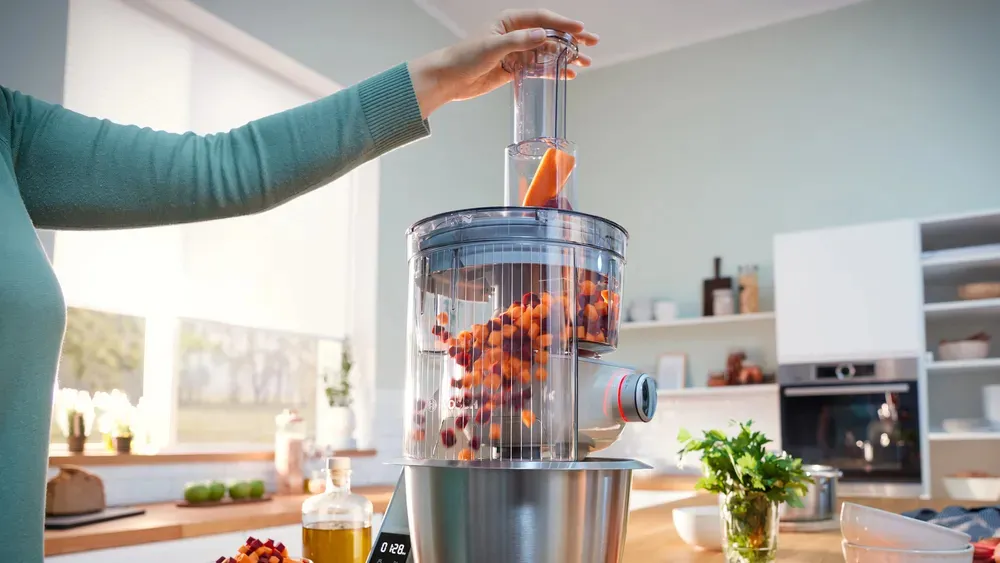 Bosch MUM5XL72 food processor (grey/silver, 1,000 watts, integrated scales, series 4)