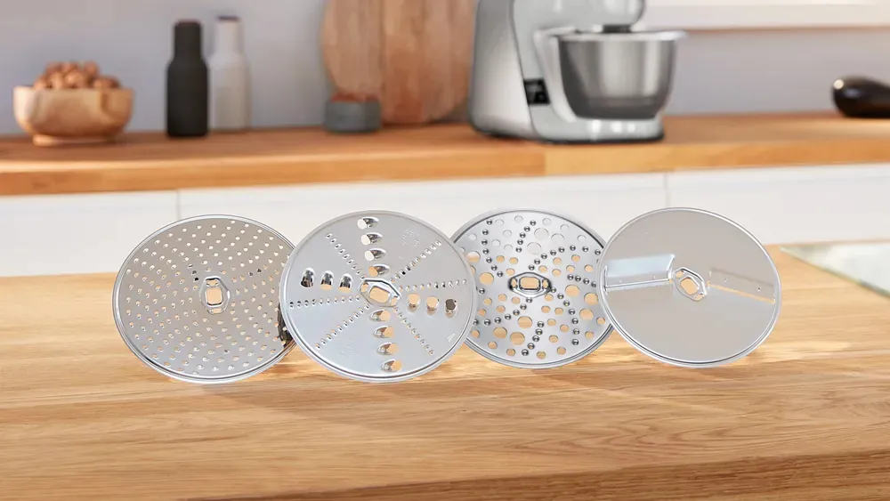 Bosch MUM5XL72 food processor (grey/silver, 1,000 watts, integrated scales, series 4)