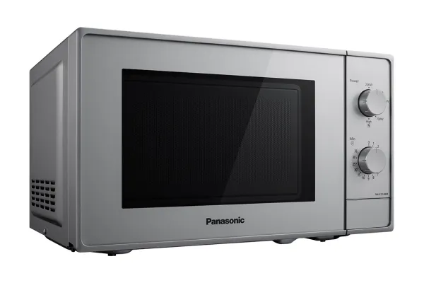 PANASONIC NN-E22JMMEPG MIKROAALTOUUNI. HOPEA. 800W. 5 tehoaluetta. 20l. Lautanen 255mm.