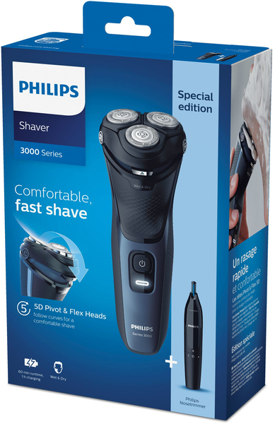 Philips Series 3000 S3134 -partakone + trimmeri