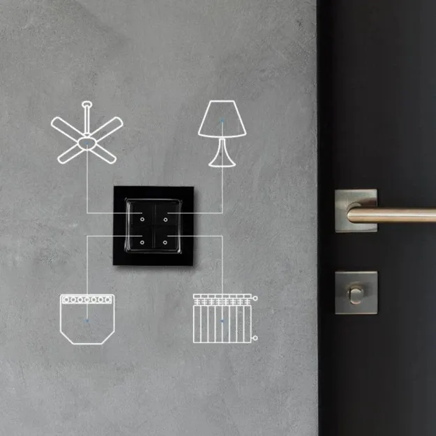 Shelly Wall switch 4 - black