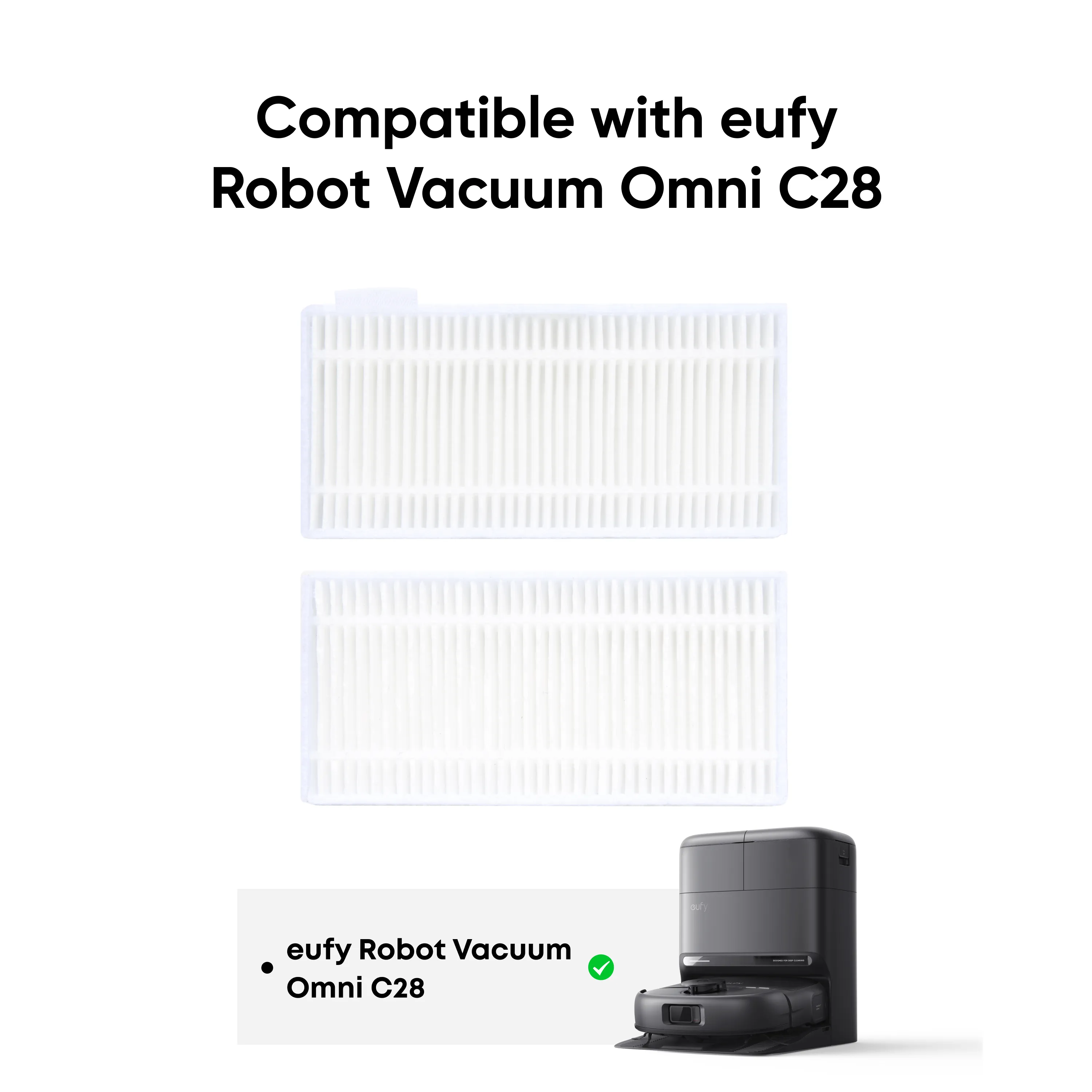 Anker Eufy Washable Filter for C28/X12 Pro 2-pack