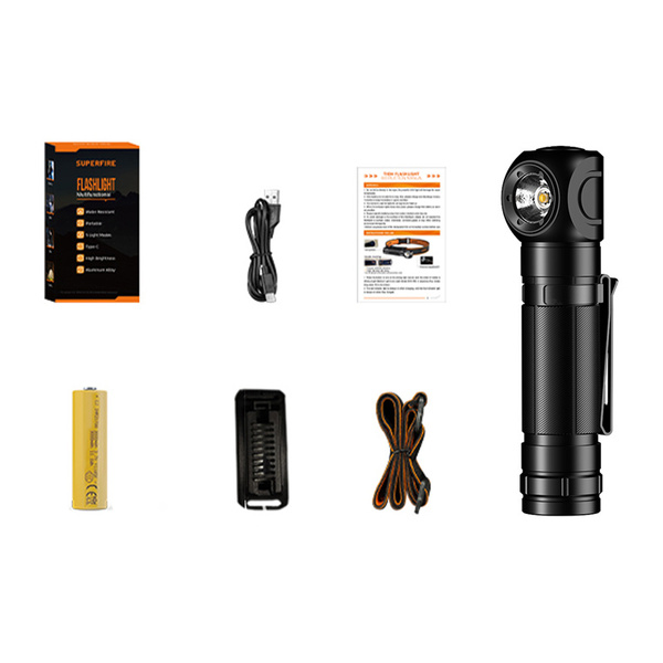 SUPERFIRE TH04-U Rechargeable LED, 600 lm, Headlamp