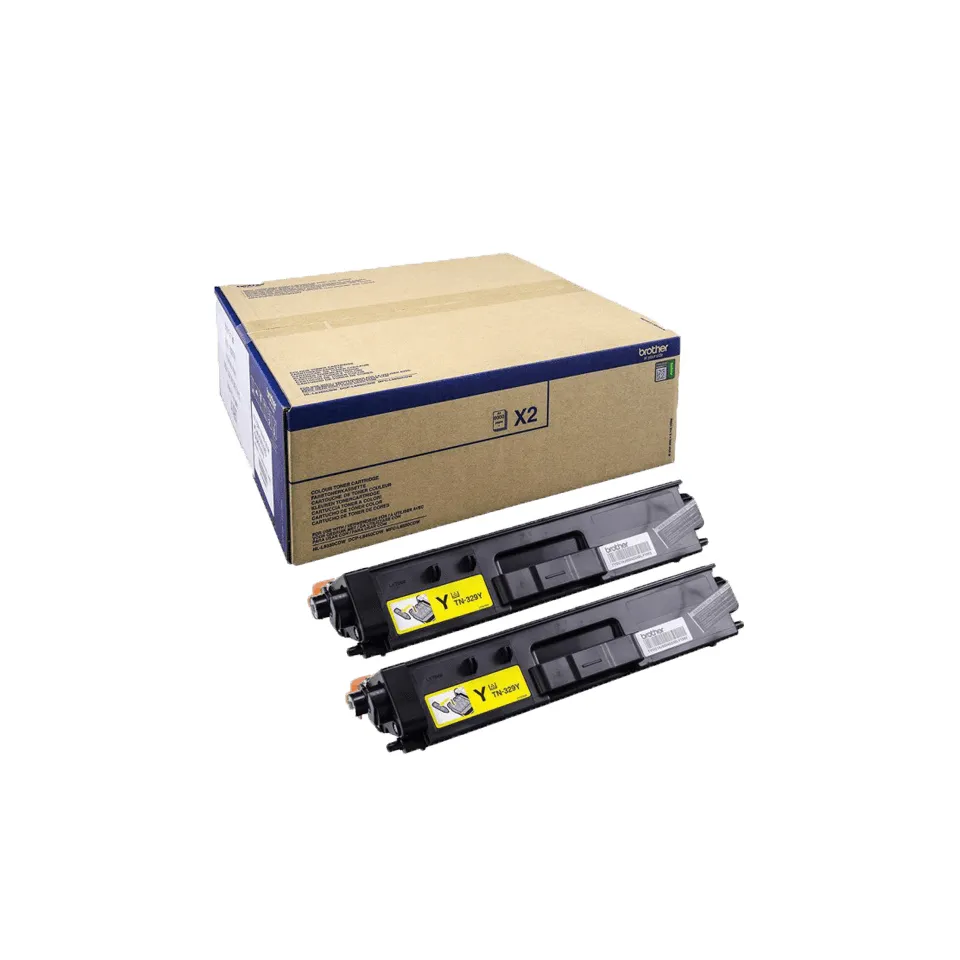 Brother TN329YTWIN laser toner kit, Yellow, 2 pcs