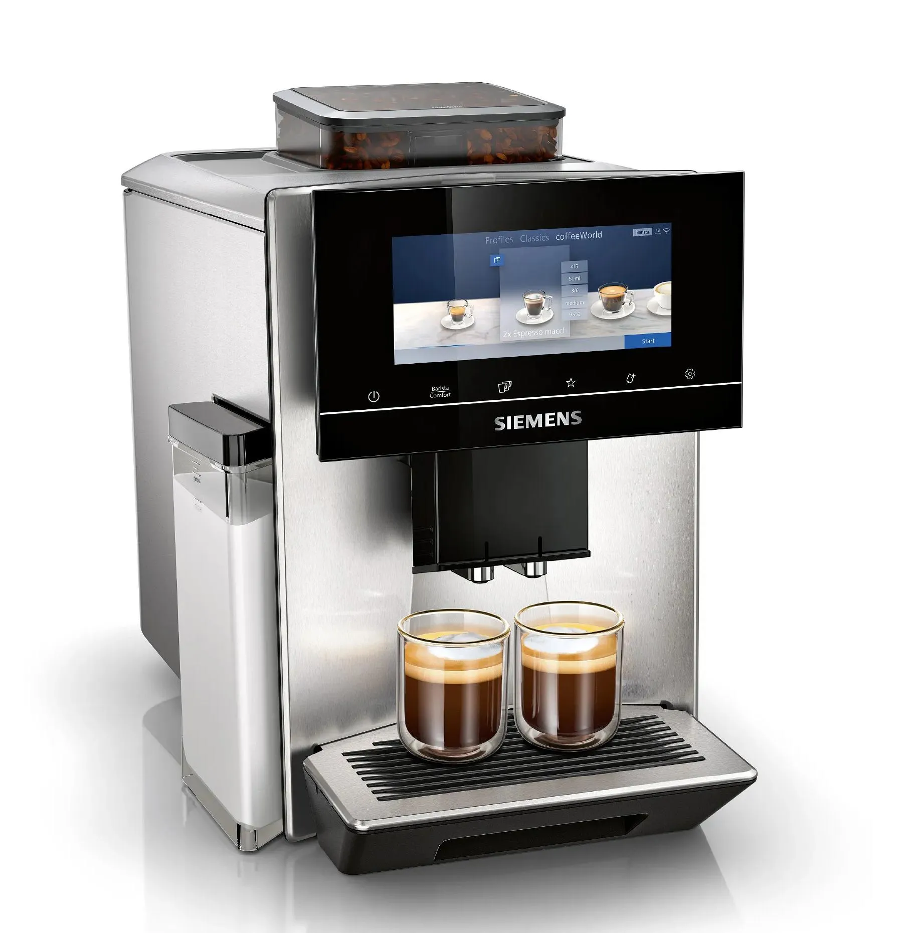 Siemens TQ903R03 EQ.900 - espresso machine, Black, Stainless steel