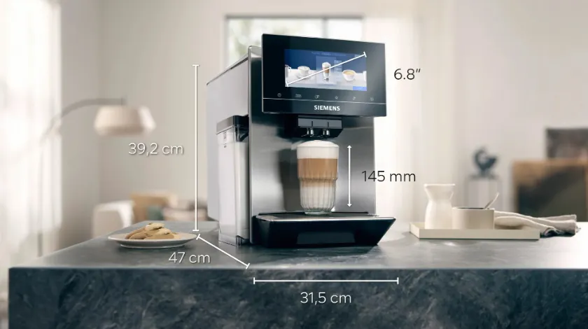 Siemens TQ903R03 EQ.900 - espresso machine, Black, Stainless steel