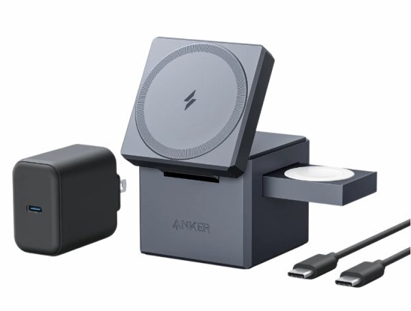 ANKER 3-IN-1 CUBE WITH MAGSAFE, GRAY