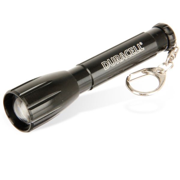 DURACELL TOUGH KEY-1 LED-avaimenper&auml; taskulamppu. Alumiinirunko, 14 x  LED. Toimii 1 x AAA-paristolla, (sis. pakkaukseen)