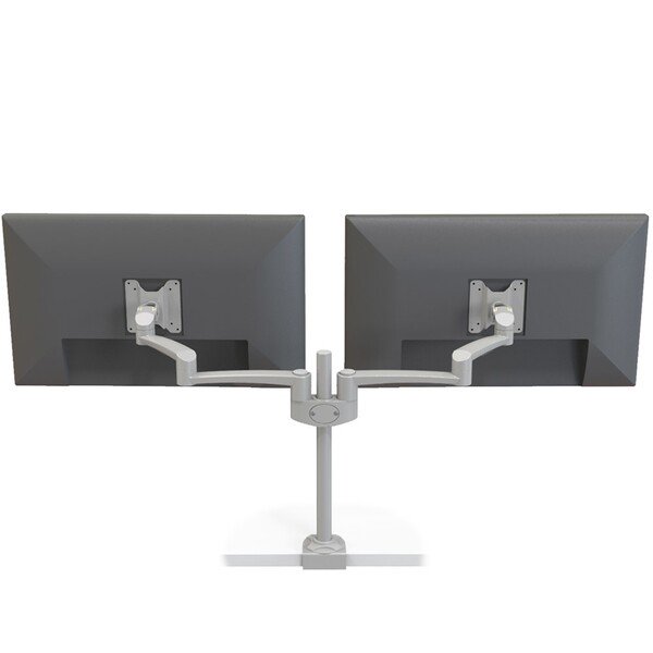 Forming Function Hold Dual Monitor Arm, for 2 monitors, up to 27", with mechanical spring, 14kg, VESA 75/100, Silver