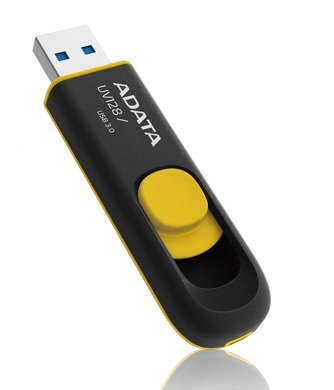 A-Data 16GB UV128 USB 3.0 - memory stick, Black/Yellow