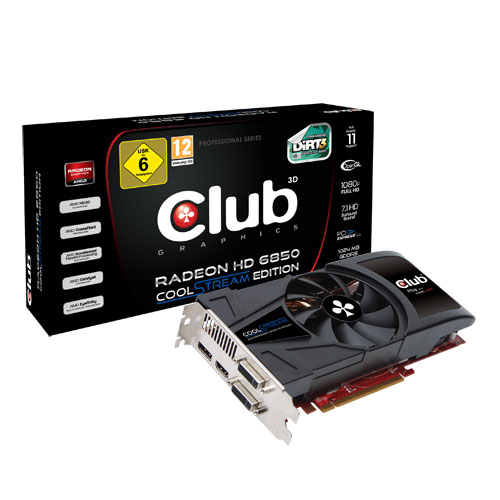 CLUB3D CGAX-68524 HD6850 1GB COOLSTREAM