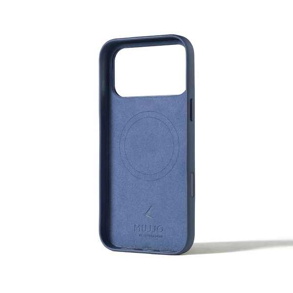 Mujjo Leather Case for iPhone 17 Pro Max, Monaco Blue