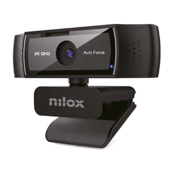 Nilox NXWCA2K12 Quad HD 1440p, Autofocus, Built-in Microphone Webcam, Black