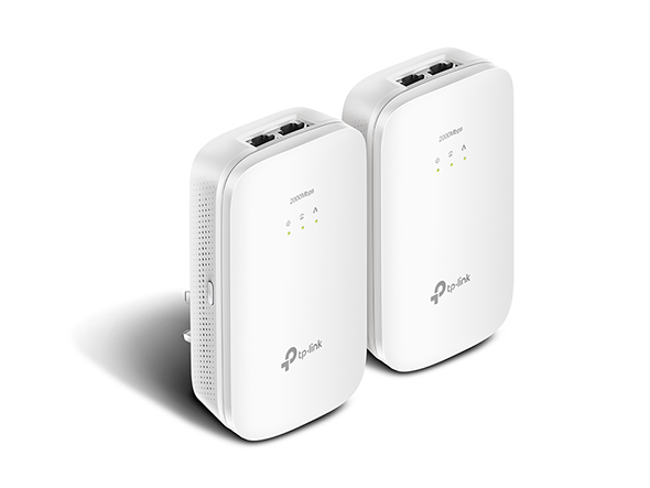 TP-LINKAV2000 2-Port Gigabit Powerline Starter Kit, 2000Mbps Powerline Data Rate Line-Neutral/Line-Ground 2x2 MIMO  2 Gigabit Ethern