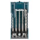 Makita -hammarborrsats SDS-plus, 5 delar (5 / 6 / 8 / 10 / 12 mm, arbetsl&auml;ngd 50 mm / 100 mm)