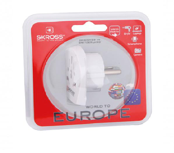 SKROSS matka-adapteri EMEA/US/UK - EU, maadoittamaton