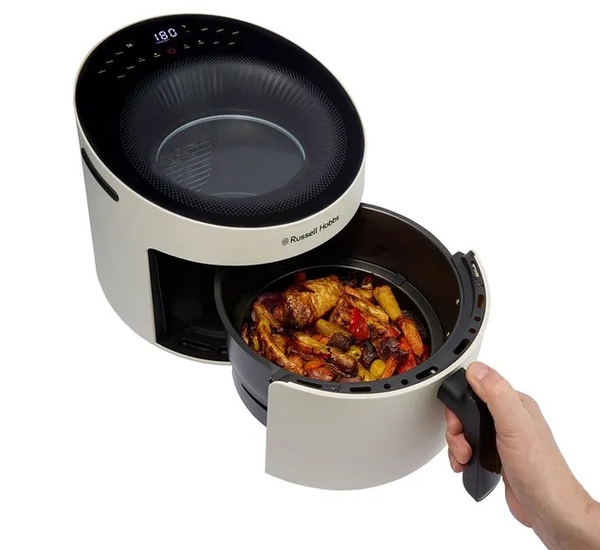 Russell Hobbs Satisfry Panoramic 27421-56, 5 l, 1 kg, 1500 W, airfryer, Cream