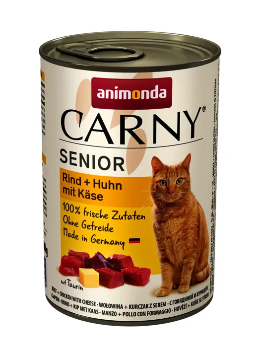 Animonda Carny Senior Beef, Chicken &amp; Cheese, Kissan m&auml;rk&auml;ruoka, 400 g